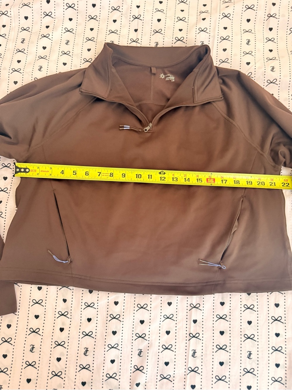 Offline by aerie Quarter-Zip Pullover Jacket in Dark Brown - Picture 4 of 6
